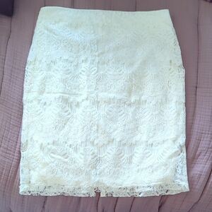 Jella Couture Cream Lace Skirt